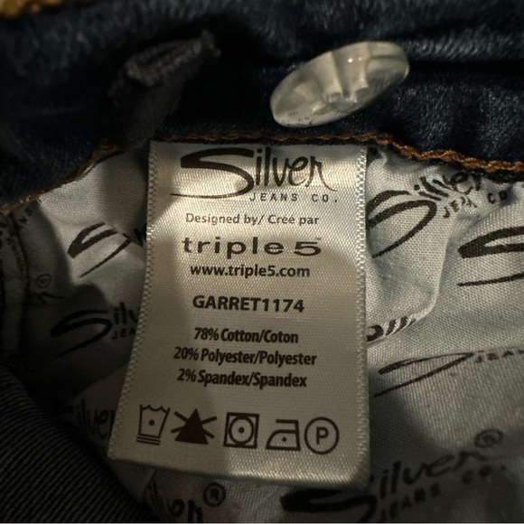 Youth Silver Triple 5 Jeans Size 7 - Picture 8 of 11